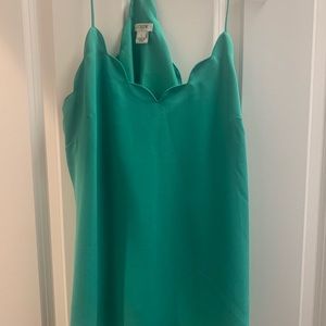 JCrew Silk Scalloped Tank